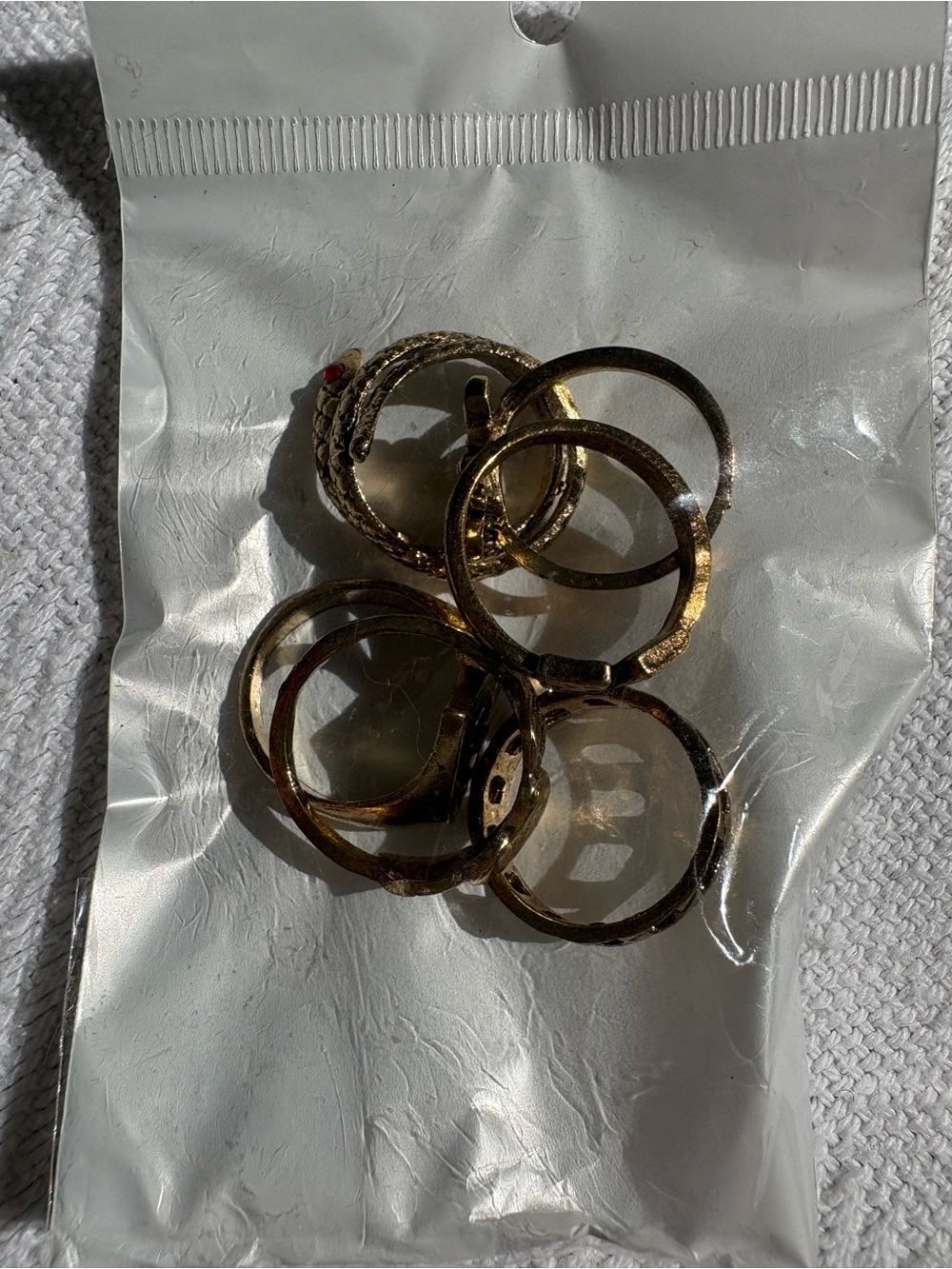 Gold Tone Stackable Ring Set - Women Jewelry